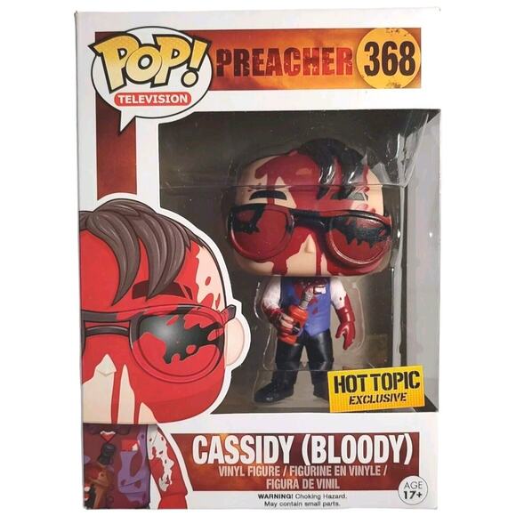 Funko Pop! Preacher #368 Cassidy Bloody Hot Topic Vinyl Action Figure Kids Toy - Picture 1 of 8